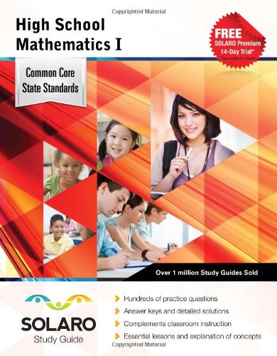 common core high school mathematics i solaro study guide common core study guides
