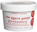 Organic Nectars Raw Agave Gelato, Goji-Strawberry, 8-Ounce Cups (Pack of 6)