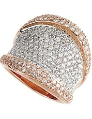 14K Rose Gold 2 1/4 CT TW 14kr/rhodium Plated Diamond Ring Diamond quality AA (I1 clarity, G-I color)