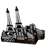 Winterworm® One Pair Vintage Fashion European Architecture Style Thickening Iron Library School Office Home Study Metal Bookends Book End (Paris Eiffel tower)