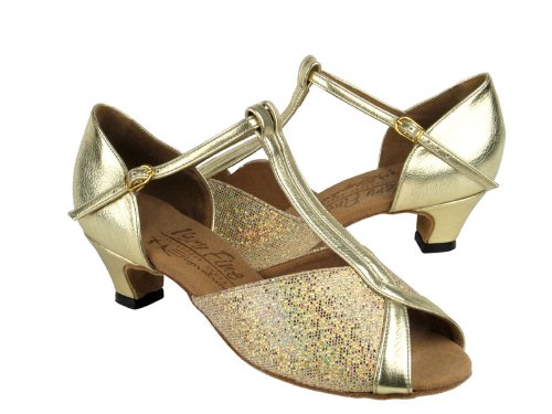 Ladies' Latin Rhythm Salsa Signature S2804 Gold Scale & Gold Cuban