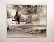 Black and White Landscape - Original Hand Painted Watercolor Ink Art on Rice Paper