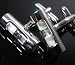 Shiny Silver White Sand Working Hour Glass Cufflinks Cuff Links