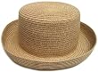 Clearance! Jaunty Straw Hat with Turned up Brim - Crushable