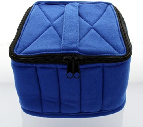 Tia*Soft Essential Oils Carrying Cases 30-bottle 5ml, 10ml,15ml & 30ml - 4"x6"x7" - Royal Blue