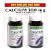 Personal Health Care : Nature's Bounty Calcium with Vitamin D, 500 mg, 100 Tablets (Pack of 2)