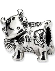 Reflections Beads Silver Spotted Cow Animal Bead