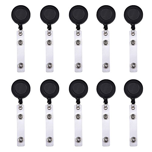 Mudder retractable badge holder badge reel with belt clip (set of…