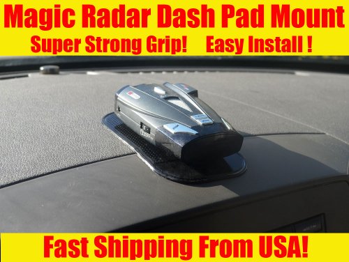 Radar Detector - Dashboard Magic MOUNTING PAD for Passport 9500ix, Escort, Valentine, Cobra, Beltronics, Whistler