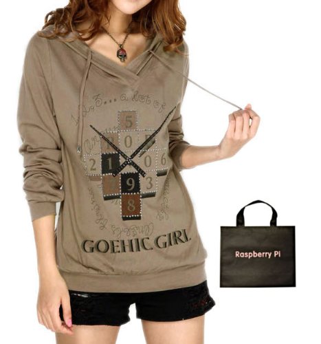 (ラズベリーパイ)RaspberryPi レディース パーカー カジュアル スウェット 大きいサイズ M L XL 2XL 3XL 4XL オリジナルエコバッグセット dh125rp