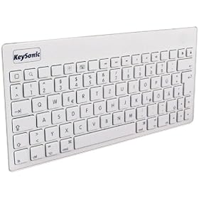 Keysonic KSK-3001-iBT Bluetooth Flat Super Mini Wireless Keyboard for iPad 1 and 2/ iPhone