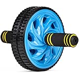 Crown Sporting Goods Ab Wheel with Dual Non-Skid Wheels and No-Slip Comfort Grips