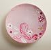 Eco Bamboo Round Salad Plate, Pink Ribbon Floral