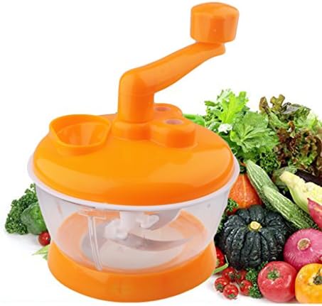 Lifebe KT Manual Food Processor - Hand Operated Food Processor Chopper (Orange)