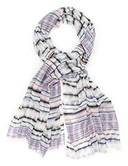 Autograph Pure Modal Leightweight Diamond Print Scarf