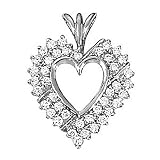 Platinum Diamond Heart Pendant