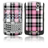 Pink Plaid Design Protective Skin Decal Faceplate for Blackberry Curve 8300/ 8310/ 8320 Cell Phones