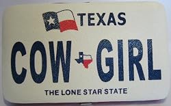 Cowgirl Cow Girl Texas Gal License Plate Frame Clutch