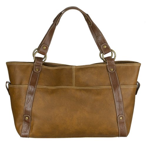 NYC by Perlina East/West Tote with Pockets - Camel