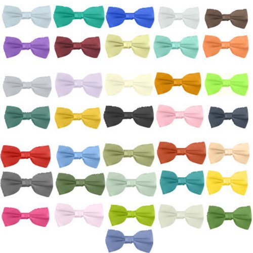 WHOLESALE LOT MENS 10 BOWTIES NEW BOW TIE SOLID COLORS TUXEDO