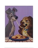 (11x14) Lady and the Tramp Movie A Recipe for Romance Disney Poster Print