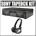 Sony TC-WE475 Dual Cassette Player Recorder w/ Sony Headphones