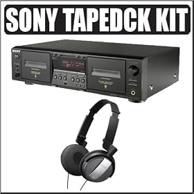 Sony TC-WE475 Dual Cassette Player Recorder w/ Sony Headphones