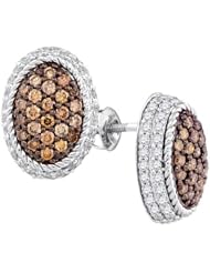 1.19CT-DIA BROWN DIAMOND FASHION EARRING