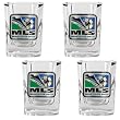 Major League Soccer Logo MLS 4pc Square Shot Glass Set - Primary Team Logo by Great American Products