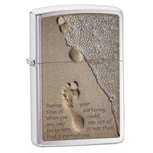 Zippo Brushed Chrome Lighter (Silver, 5 1/2x3 1/2-cm)