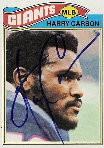 Harry Carson Autographed/Hand Signed Football Card (New York Giants) 1977 Topps #146