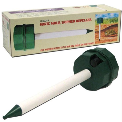 Sonic Mole and Gopher Repeller (Green/White) (14 H x 4 Diameter)