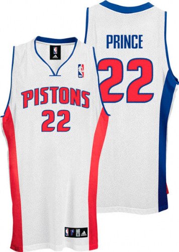 Tayshaun Prince White adidas NBA Authentic Detroit Pistons Jersey