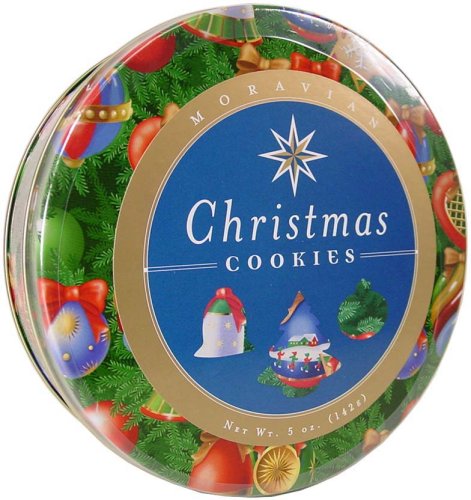 Christmas Tin Moravian Sugar Cookies all natural, no trans fats traditional Eastern... by Salem Baking Company