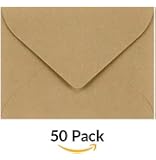 #17 Mini Gift Card Envelopes (2 11/16 x 3 11/16) - 100% Recycled - Grocery Bag Brown (50 Qty.)