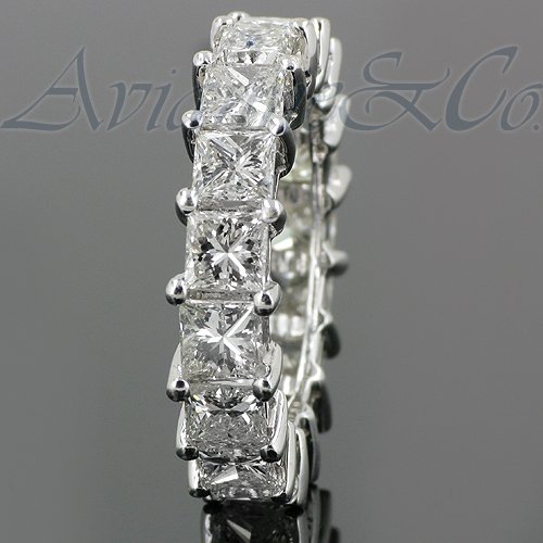 14K White Gold Womens Diamond Eternity Band 6.30 