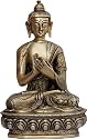 ShalinCraft Sitting Buddha Brass Statue 8 x 5 inches
