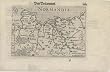 Antique 1606 Bertius Map of Europe Normandia Normandy