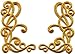 Gold trim art deco leaves glitter boho sew sewing embellishment embroidered appliques iron-on patches new