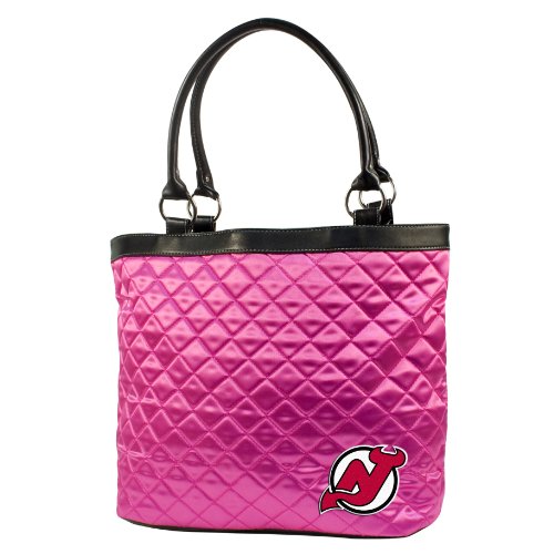 NHL New Jersey Devils Pink Quilted Tote
