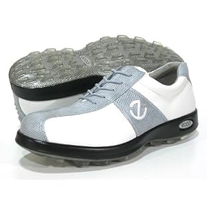 Buy Ecco 'Spikeless E' Golf Shoes Ladies - White and Blue by ECCO