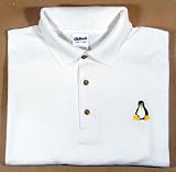 Tux the Linux Penguin Short Sleeve Jersey Knit Sport Polo Shirt