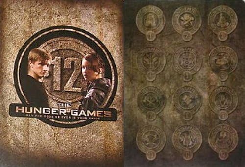 The Hunger Games 2 Folder Set Katniss Peeta and District 12 Logo