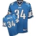 Kevin Smith Jersey: Reebok Blue Replica #34 Detroit Lions Jersey - Medium