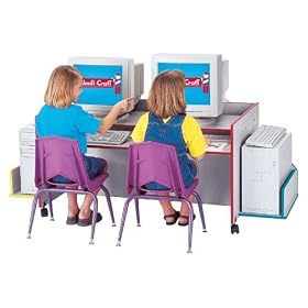 ThriftyKYDZ® COMPUTER DESK - DOUBLE - BLUE by CutieBeauty jc