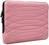 14 inch Pink Oval Quilted Dual Zipper Netbook Laptop Sleeve Slip Case Pouch Bag for most of Apple Ac...