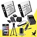 Two Halcyon 1400 mAH Lithium Ion Replacement KLIC-7004 Battery and Charger Kit + Memory Card Wallet + SDHC Card USB Reader + Deluxe Starter Kit for Kodak Easyshare V1073 10.0 MP Digital Camera and Kodak KLIC-7004