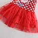 Coralup Peppa Pig Cartoon Little Girls Skirt Cotton Dress 4-5 Years, Red
