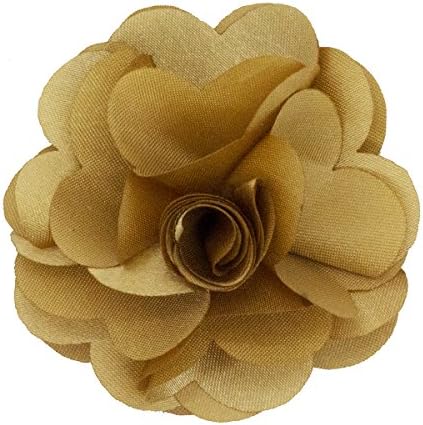 Mens Lapel Flower . Solid Tan