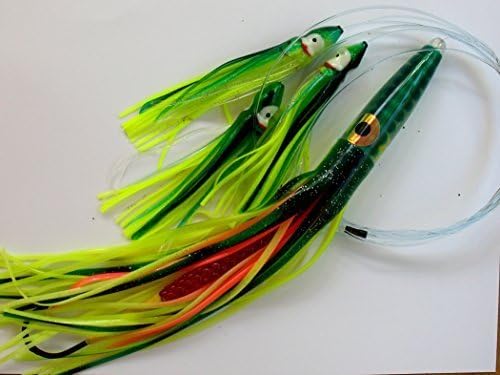 12" Green Machine Type Lemon Lime Daisy Chain Saltwater Fishing Lure Tuna Mahi Wahoo Marlin by Ancient Mariner Tackle